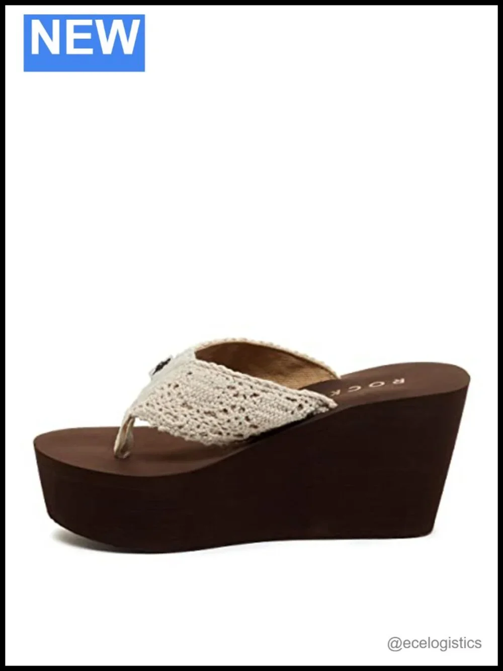 Elevated 3-Inch Platform Wedge Flip Flops with Webbing Straps